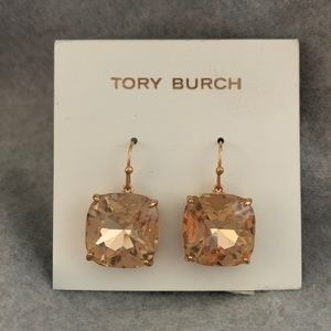 Tory Burch gemstone drop earrings (pale papaya)